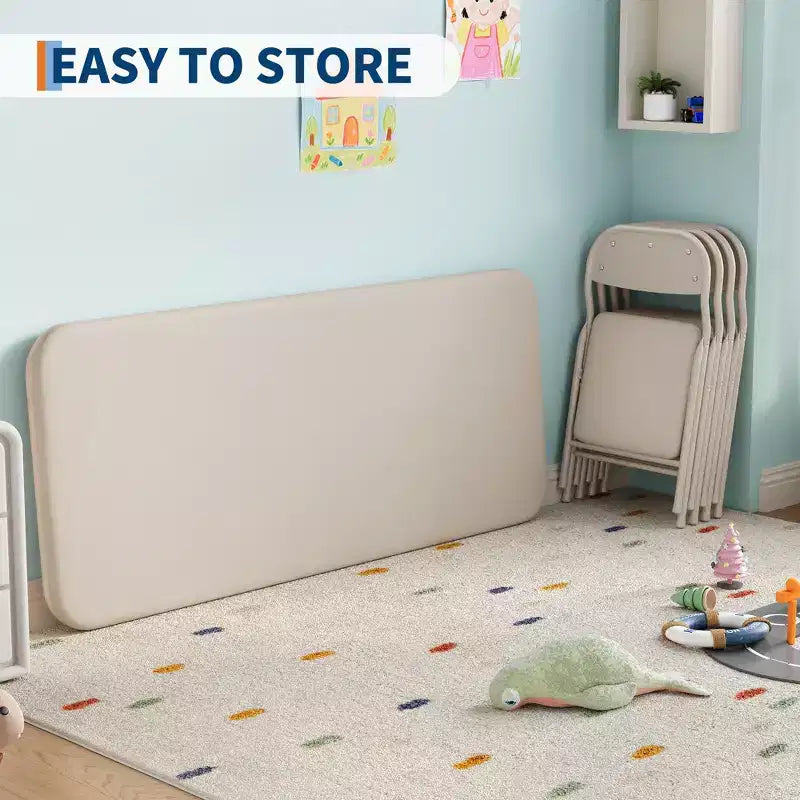 Ensemble Table et Chaises Pliantes 5 Pièces pour Enfants, Ensemble Table et Chaises d'Activités pour Enfants et Tout-petits pour Restaurants, Crèches, Salles de Classe
