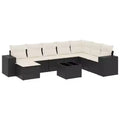 vidaXL Garden Sofa Set Black,Cream White