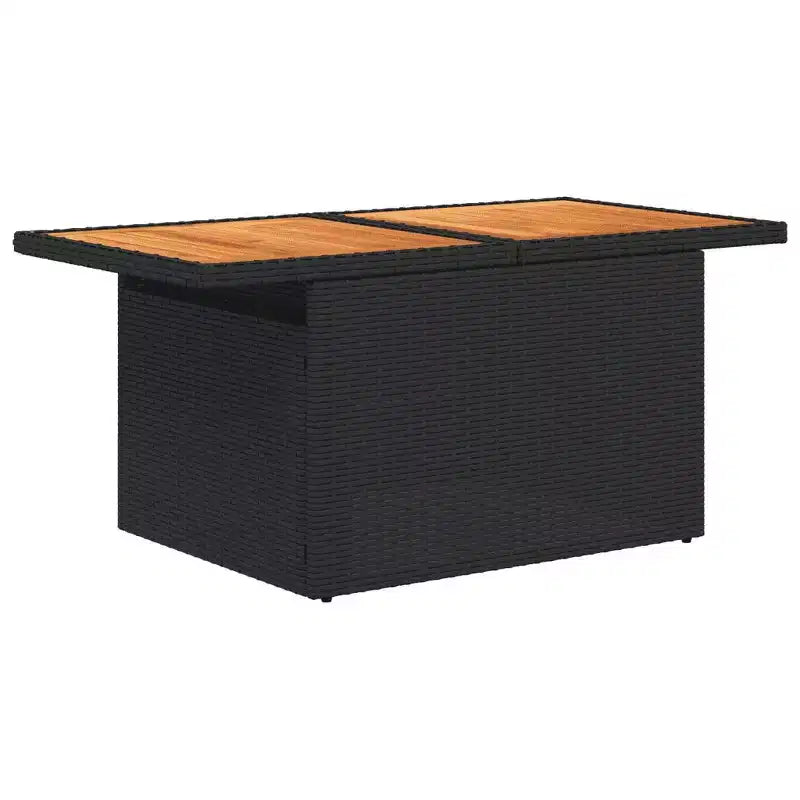 vidaXL Salon de jardin noir en résine tressée Grand salon de jardin modulable
