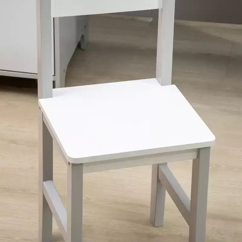 Ensemble bureau et chaise Whisen pour enfants et tout-petits, bureau d'étude pour enfants, mobilier pour enfants avec tableau blanc - Gris