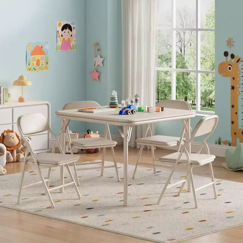 Ensemble table et chaises pliantes pour enfants GustoWave, ensemble table et chaises d'activités pour garçons et filles