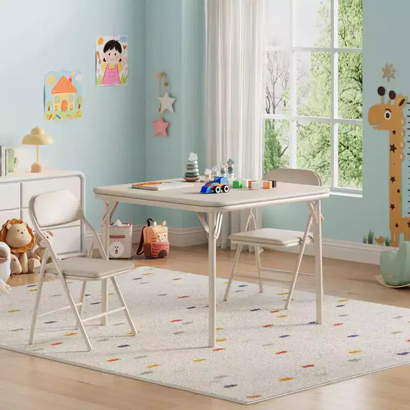 Ensemble table et chaises pliantes pour enfants GustoWave, ensemble table et chaises d'activités pour garçons et filles