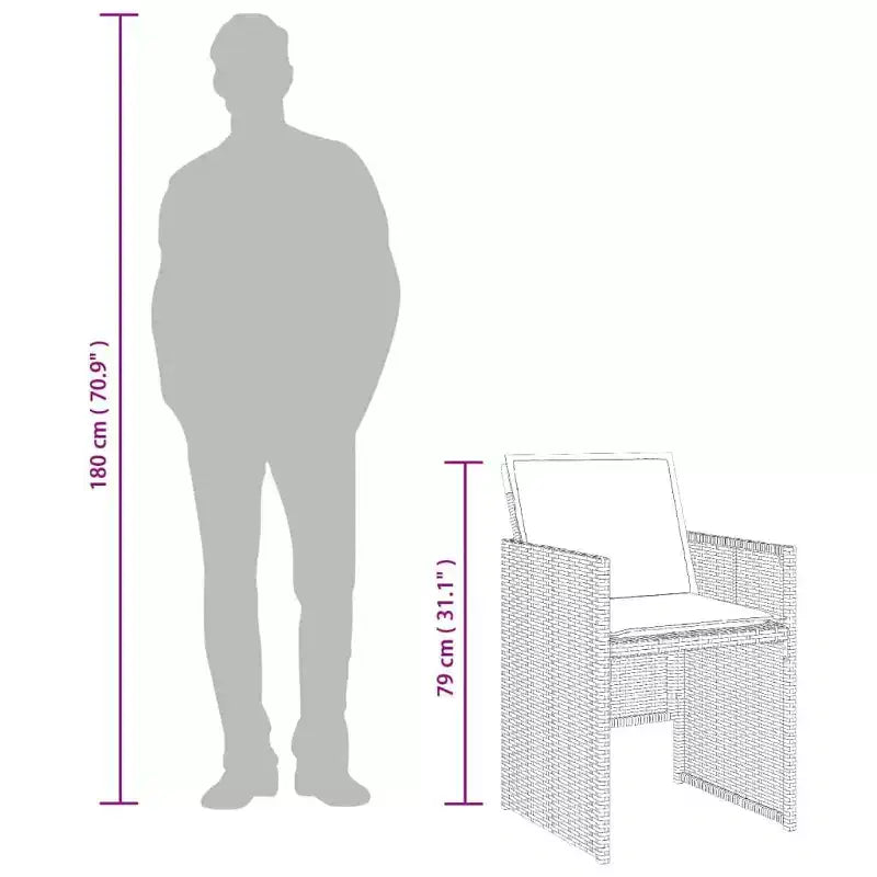 vidaXL Chaises de jardin avec coussins 4 pcs Résine tressée mélange beige