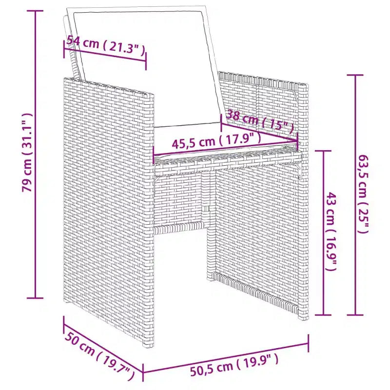vidaXL Chaises de jardin avec coussins 4 pcs Résine tressée mélange beige