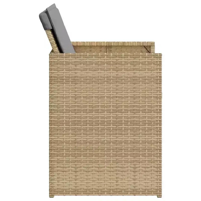 vidaXL Chaises de jardin avec coussins 4 pcs Résine tressée mélange beige