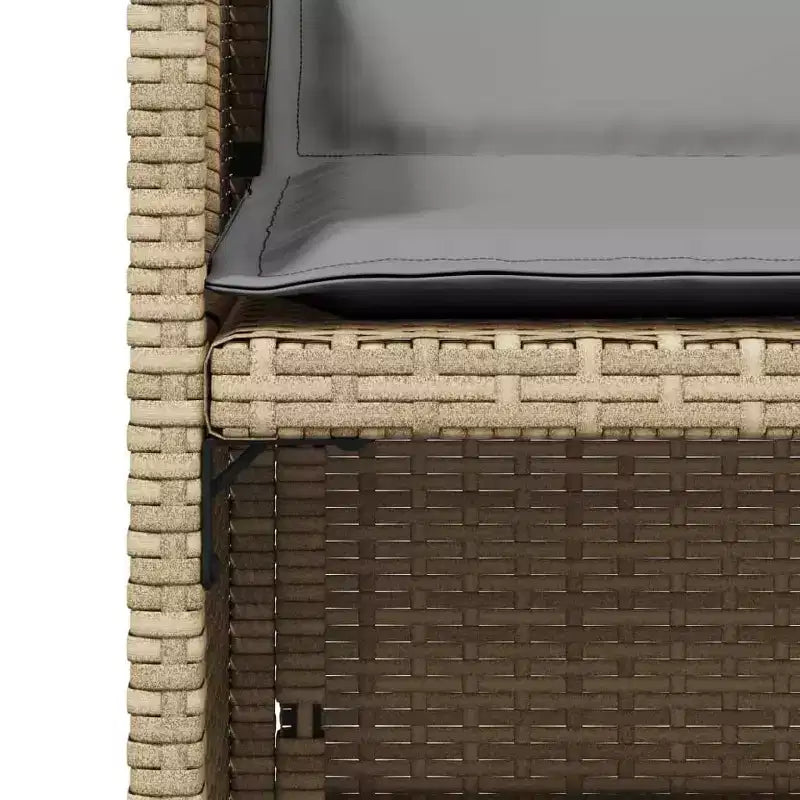 vidaXL Chaises de jardin avec coussins 4 pcs Résine tressée mélange beige