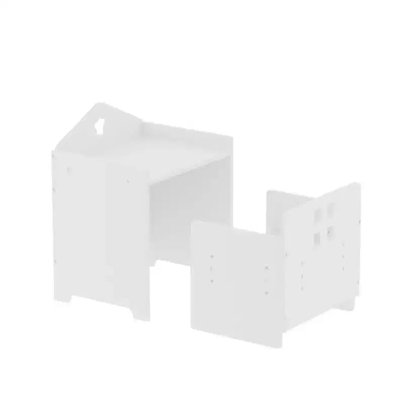 Table et chaise de sevrage Montessori Whisen Kids avec tableau noir et 3 hauteurs réglables pour enfants de 1 à 3 ans - Blanc