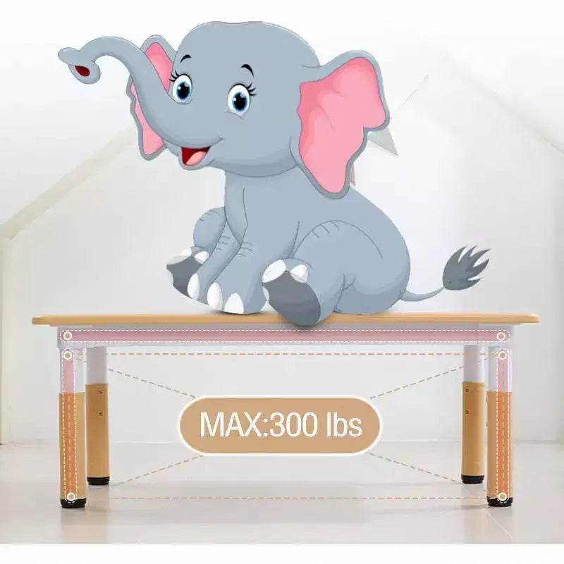 Table et 6 chaises pour enfants, table et 6 chaises pour tout-petits réglables en hauteur pour les 2-10 ans pour les activités manuelles et l'étude, plateau de table graffiti, pieds antidérapants