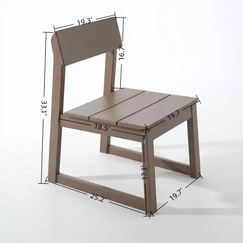 Ensemble de salle à manger d'extérieur rustique Luma 7 pièces GDFStudio