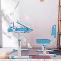 Whisen Kids Desk and Chair Set, Drafting Table Desk Set with Adjustable Height, 40-Degree Tiltable Children Desktop