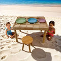 Whisen Toddler Table Chair Set, Foldable Buckets, Smooth Wipeable Surface, Easy Assembly for Indoor/Outdoor Play - Wood