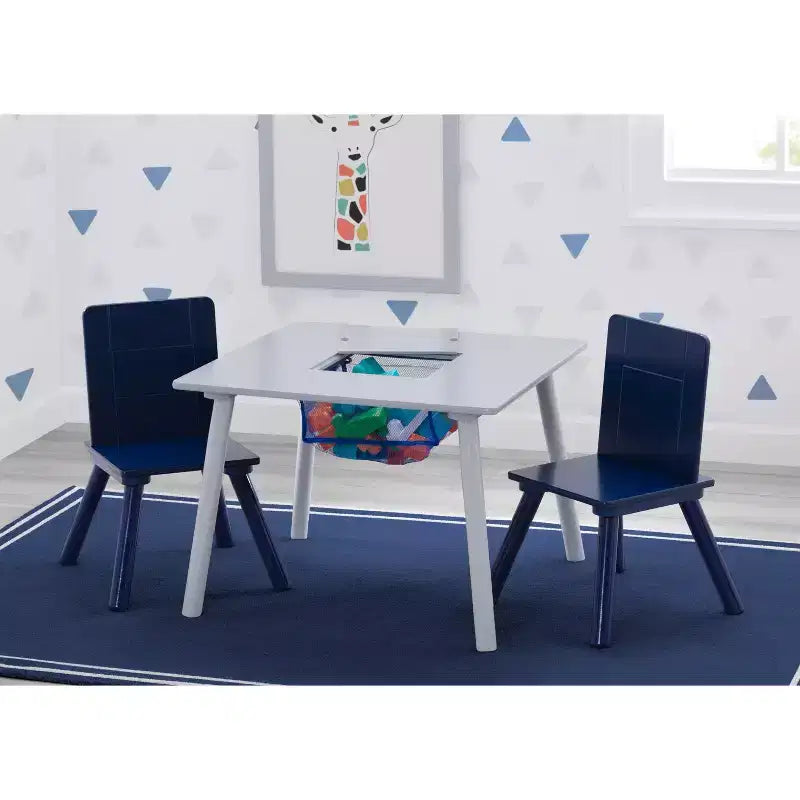 Table et 2 chaises pour enfants Delta Children avec rangement