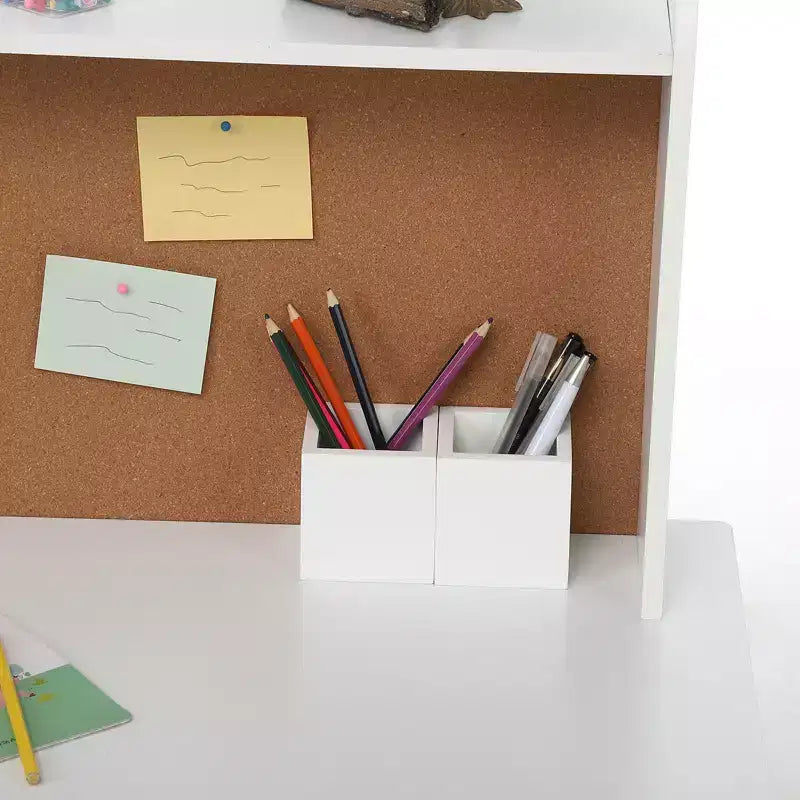 Ensemble bureau et chaise pour enfants avec étagère de rangement, parfait pour les chambres