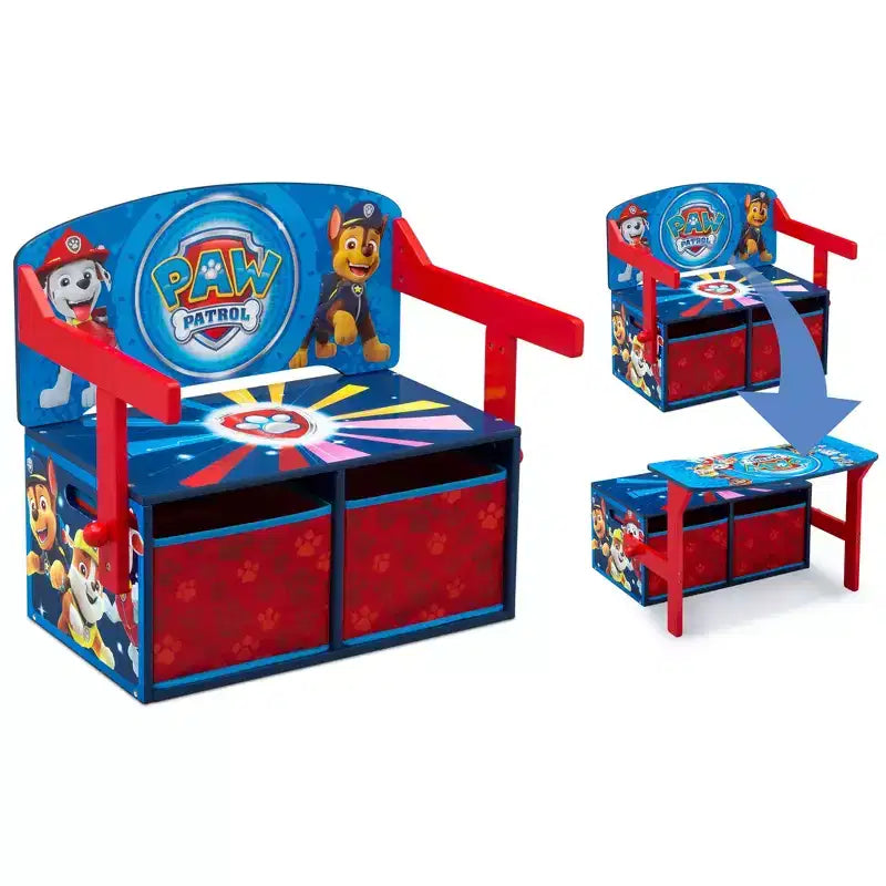 Delta Children PAW Patrol Kids 3-in-1 Activity Bench