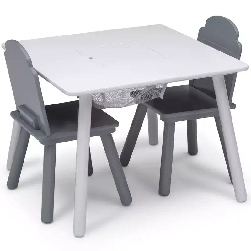 Ensemble table et 2 chaises pour enfants Delta avec rangement
