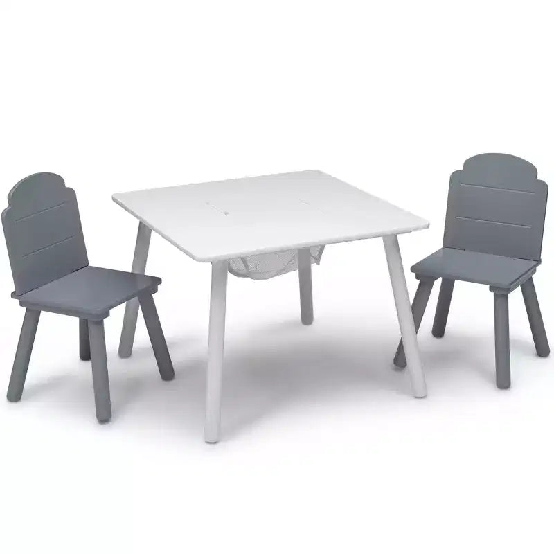 Ensemble table et 2 chaises pour enfants Delta avec rangement