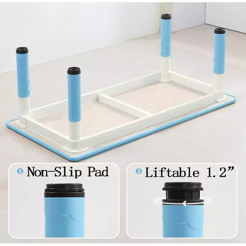 Ensemble table et chaises pour enfants, bureau réglable en hauteur avec 6 sièges pour les 2-10 ans, table d'activités artistiques et manuelles, plateau à graffitis, pieds antidérapants, charge maximale 136 kg