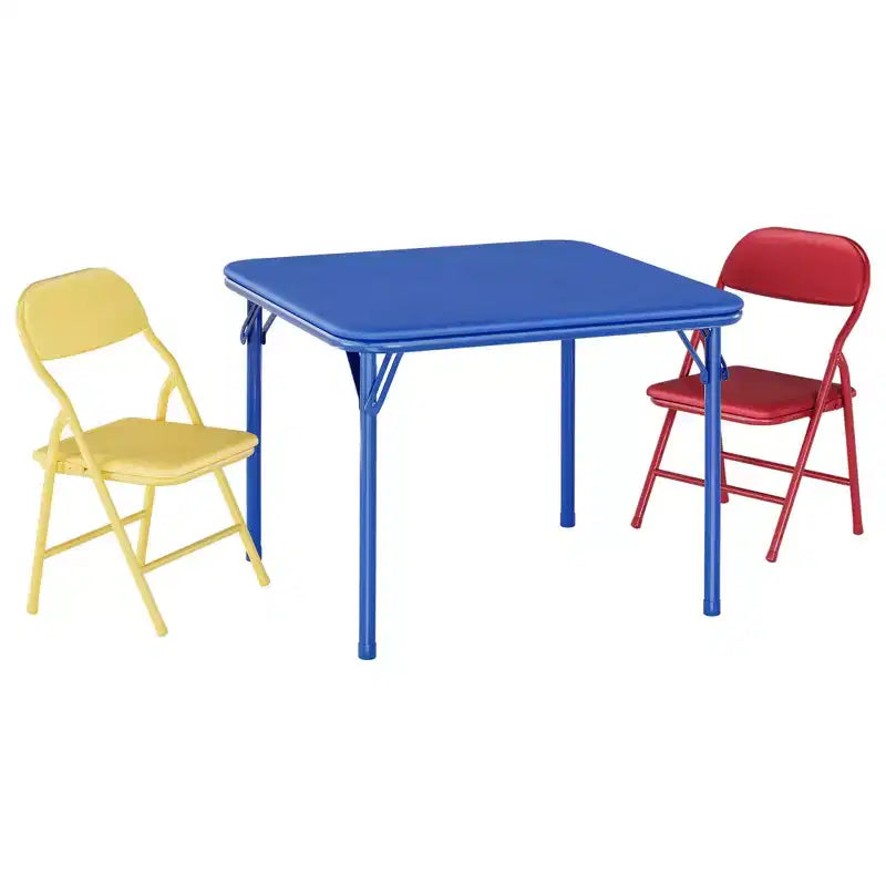 Ensemble table et 2 chaises pliantes pour enfants, ensemble table et chaises d'activités pour enfants pour salle à manger, garderie, salles de classe