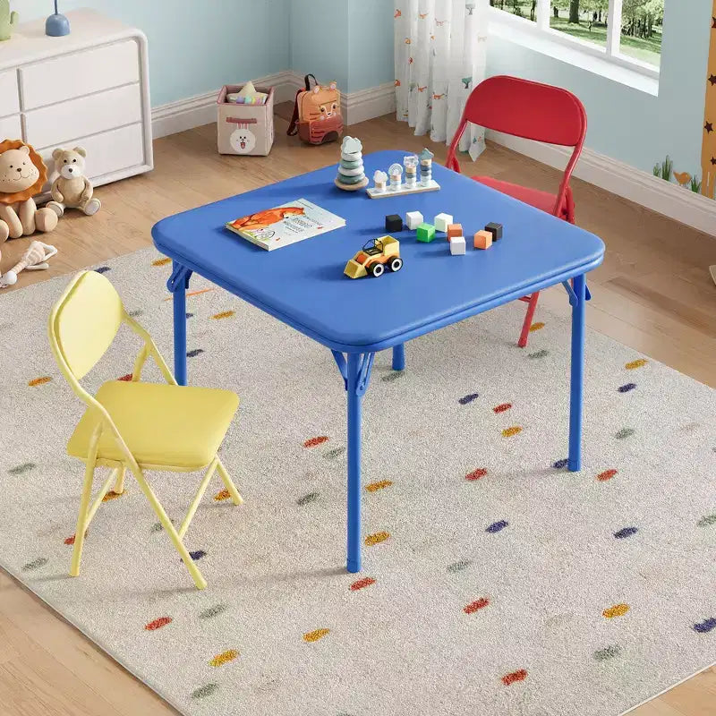 Ensemble table et 2 chaises pliantes pour enfants, ensemble table et chaises d'activités pour enfants pour salle à manger, garderie, salles de classe