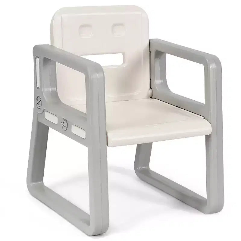 Costway Ensemble table 2-en-1 et 2 chaises pour enfants Table d'activités avec étagère de rangement Bébé