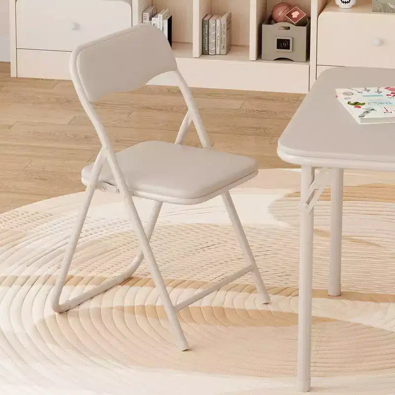 Ensemble table et chaises pliantes 3 pièces pour garçons et filles, table et chaise portables avec coussin souple en PU, idéal pour manger, lire et jouer