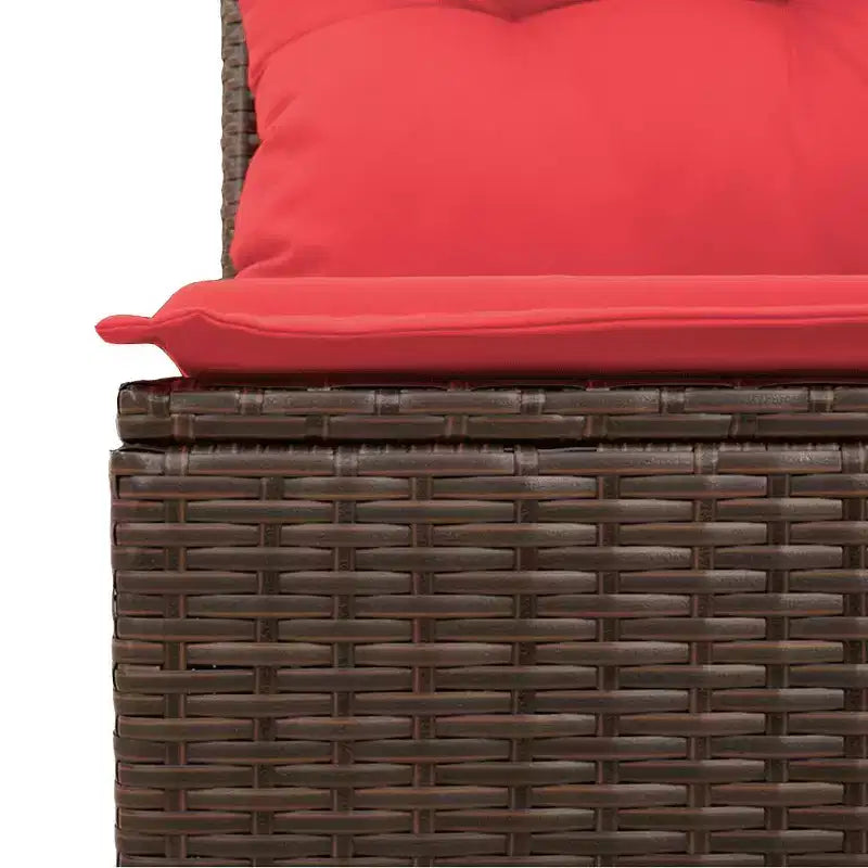 vidaXL Salon de jardin avec coussins, table et canapés 8 pièces en résine tressée