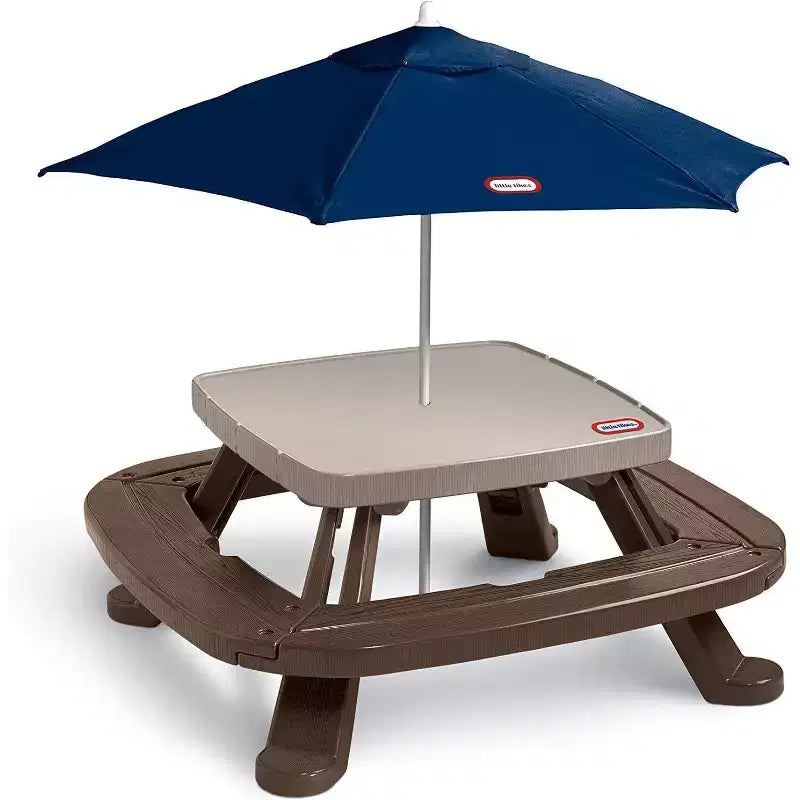 HomeStock Foldable Kids Picnic Table with Seats for 6, Portable Outdoor Play and Dining Table