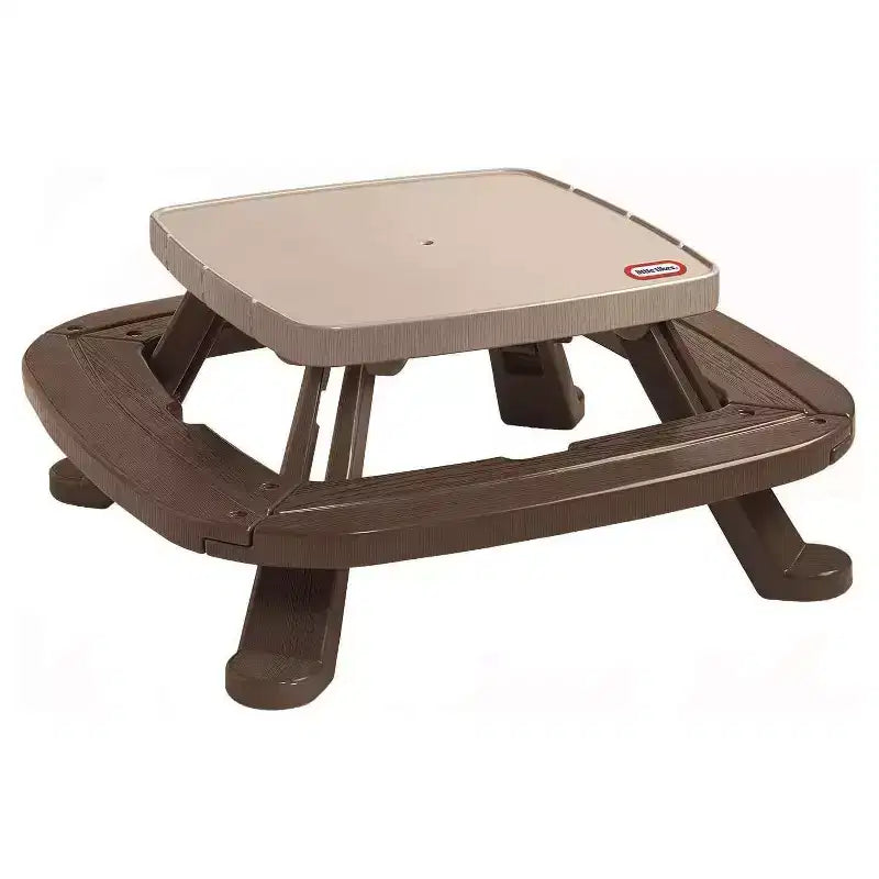 HomeStock Table de pique-nique pliable pour enfants avec 6 places assises, table de jeu et de repas portable pour l'extérieur