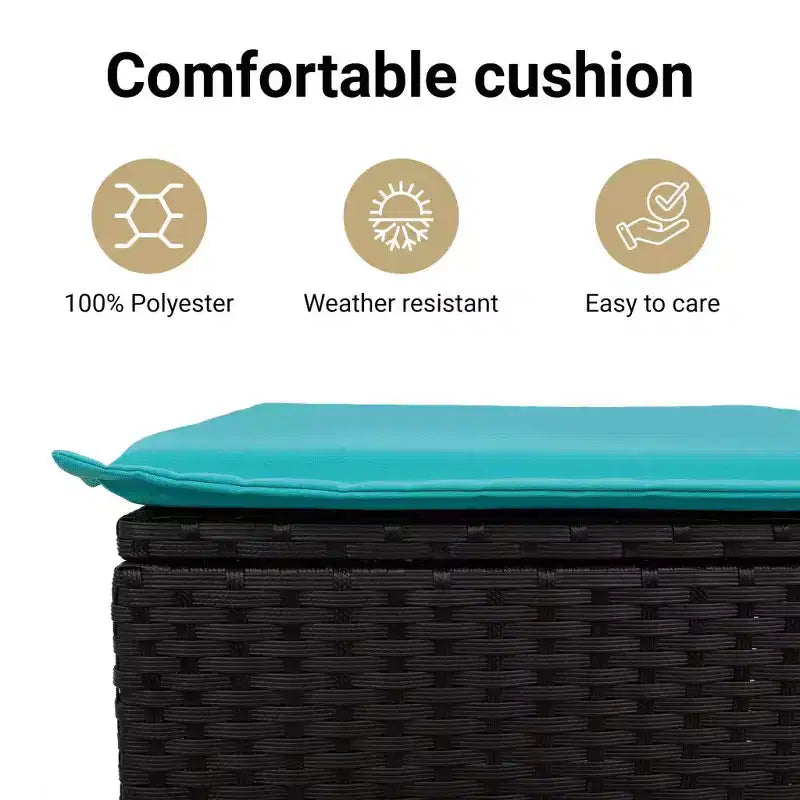 vidaXL Salon de jardin avec coussins en résine tressée