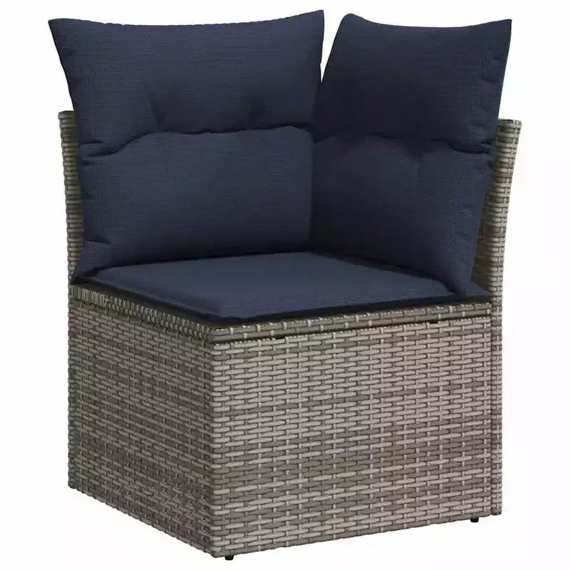 vidaXL Salon de jardin 7 pcs en résine tressée marron - Marron