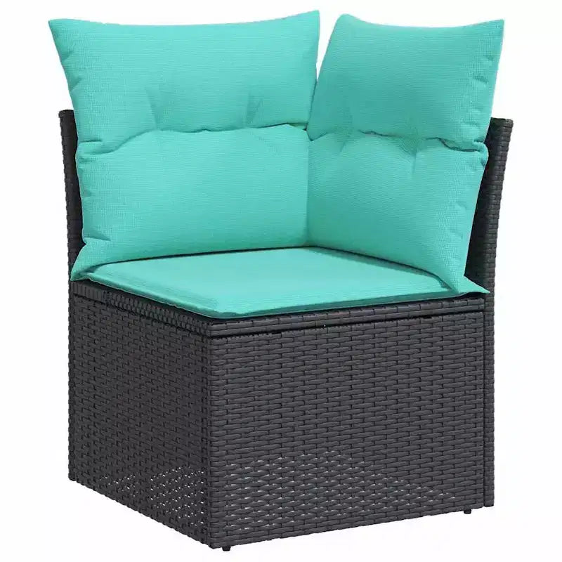 vidaXL Salon de jardin 7 pcs en résine tressée marron - Marron