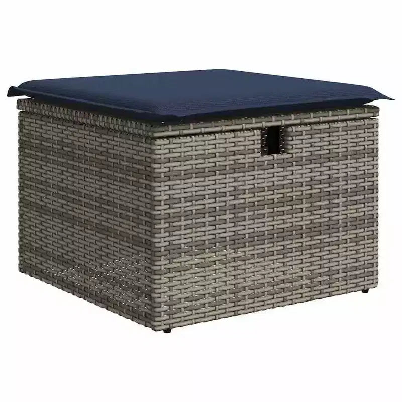 vidaXL Salon de jardin avec coussins 6 pcs Résine tressée marron - Rouge marron