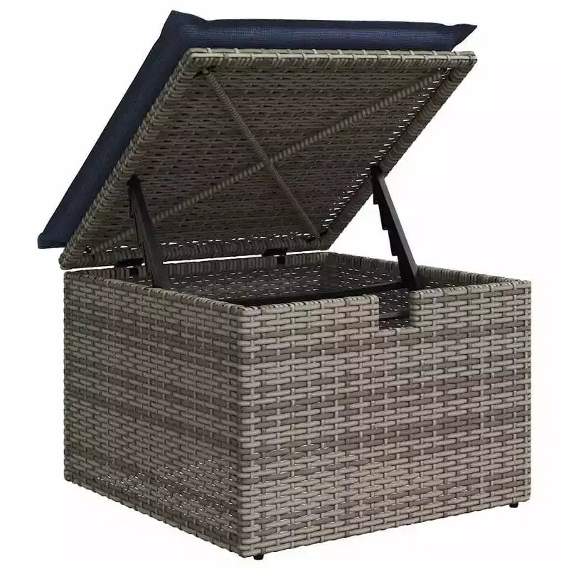 vidaXL Salon de jardin avec coussins 6 pcs Résine tressée marron - Rouge marron