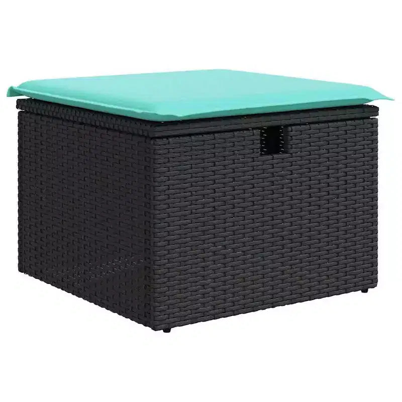 vidaXL Salon de jardin avec coussins 6 pcs Résine tressée marron - Rouge marron
