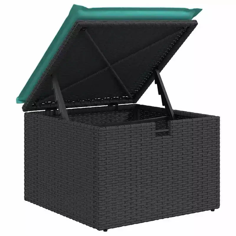 vidaXL Salon de jardin 5 pcs Marron et rouge 231 x 117 x 85 cm