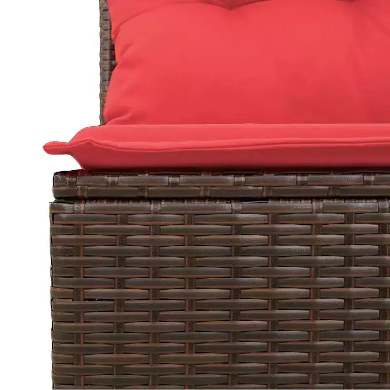 vidaXL Salon de jardin avec coussins 9 pcs Résine tressée marron
