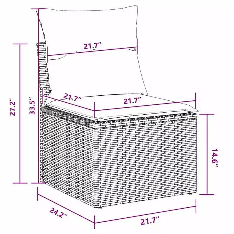 vidaXL Salon de jardin avec coussins 9 pcs Résine tressée marron