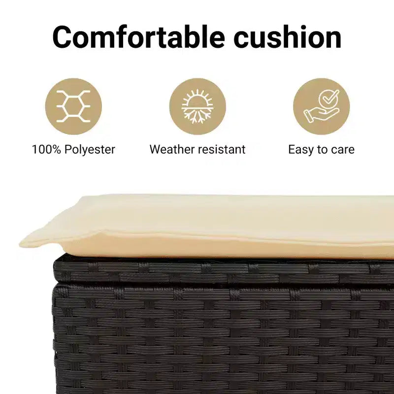 vidaXL Salon de jardin 11 pièces avec coussins en rotin synthétique modulable