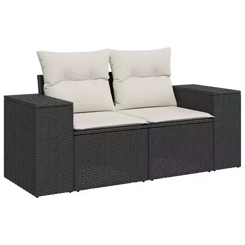 vidaXL Salon de jardin 11 pièces avec coussins en rotin synthétique modulable