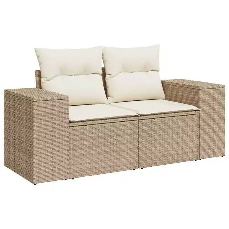 vidaXL Salon de jardin 11 pièces avec coussins en rotin synthétique modulable