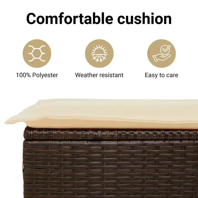 vidaXL Salon de jardin 11 pièces avec coussins en rotin synthétique modulable