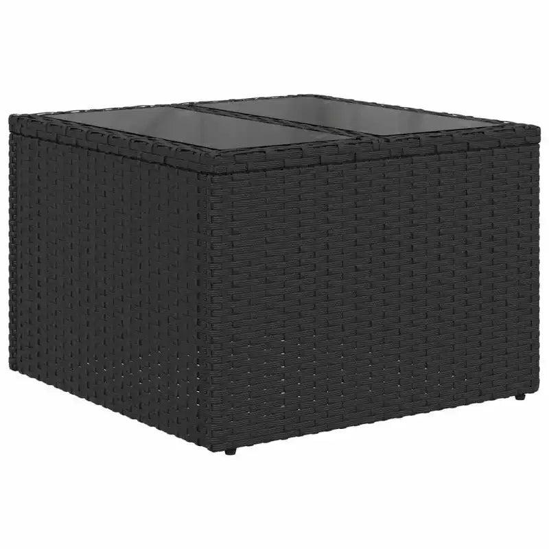 vidaXL Salon de jardin 11 pièces avec coussins en résine tressée noir