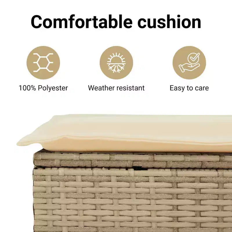 vidaXL Salon de jardin 6 pièces en résine tressée avec coussins