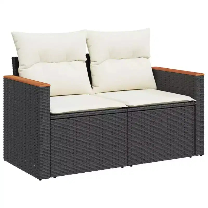vidaXL Salon de jardin 6 pièces en résine tressée avec coussins