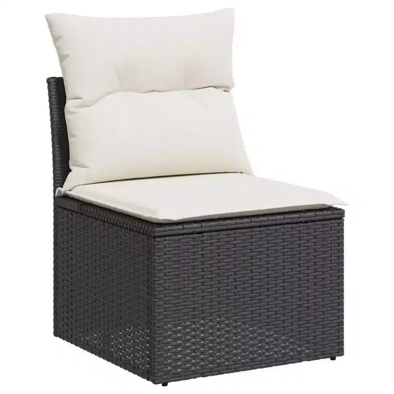 vidaXL Salon de jardin 6 pièces en résine tressée avec coussins