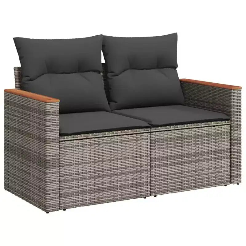 vidaXL Salon de jardin 6 pièces en résine tressée avec coussins