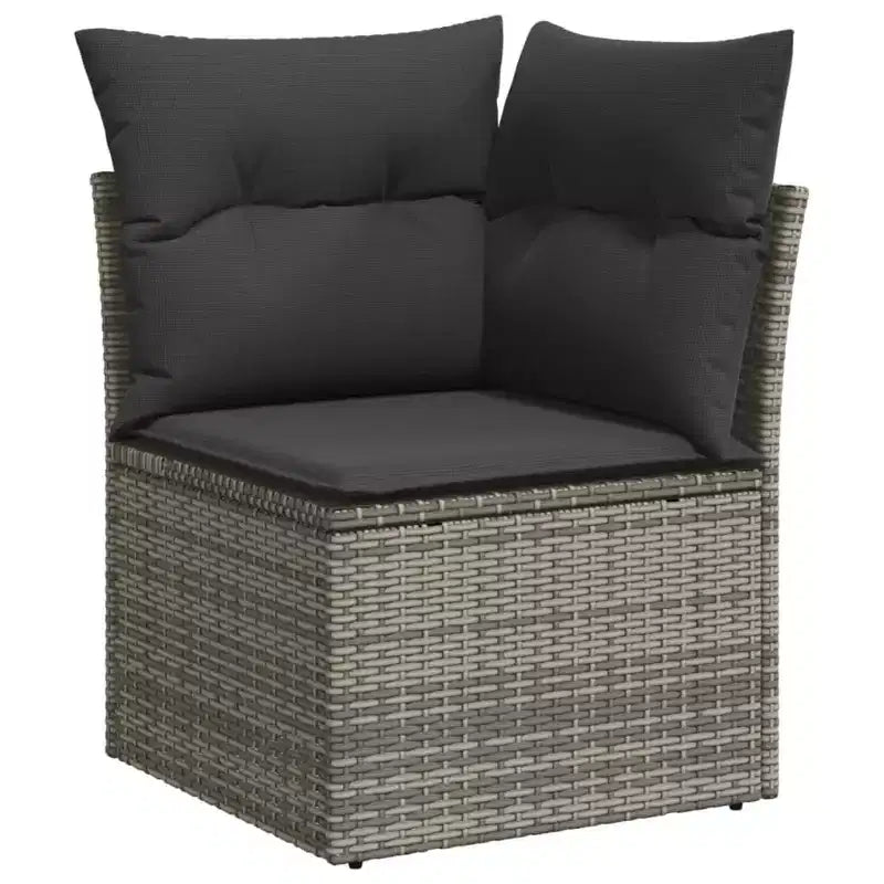 vidaXL Salon de jardin 6 pièces en résine tressée avec coussins