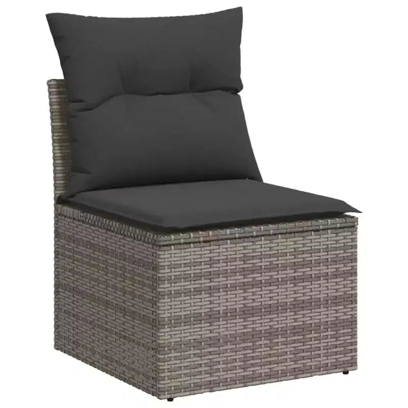 vidaXL Salon de jardin 6 pièces en résine tressée avec coussins