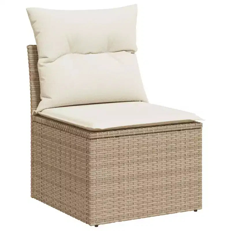 vidaXL Salon de jardin 9 pcs avec coussins résine tressée