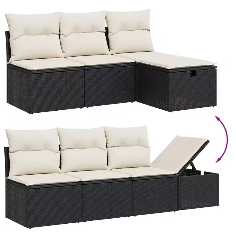 vidaXL Salon de jardin 8 pièces en résine tressée avec coussins